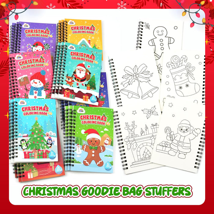 ZMLM 24 Water Coloring Books for Kids Party Favors  Ages 4-8 (Christmas)