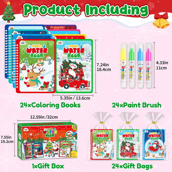 ZMLM 24 Water Painting Books for Toddlers (Christmas)