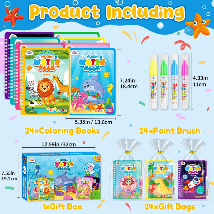 ZMLM 24 Water Painting Books for Toddlers (Classic)