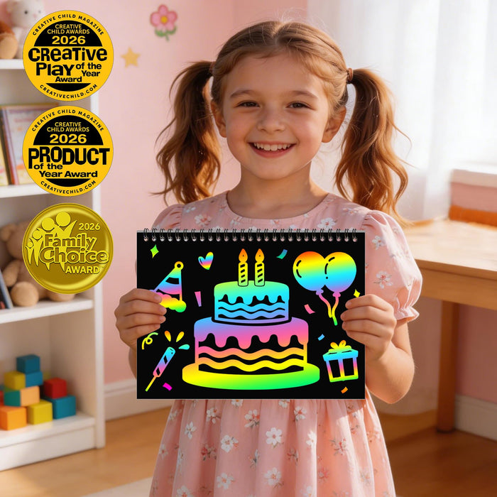 ZMLM 2 Pack Scratch Paper Art-Crafts Gift（Birthday）