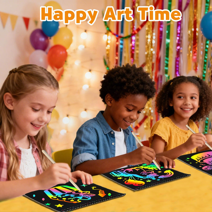 ZMLM 2 Pack Scratch Paper Art-Crafts Gift（Birthday）