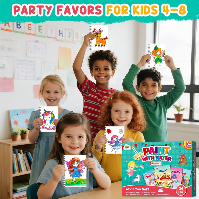 ZMLM 24 Water Coloring Books for Kids Party Favors（Fairy）