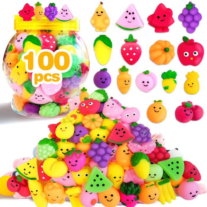 Foil Art Kawaii Mochi Squishies Fidget Toy - 100 pcs Squeeze toys