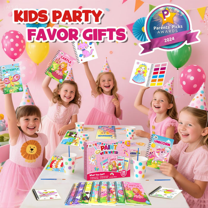 ZMLM 24 Water Coloring Books for Kids Ages 4-8 (Girl))