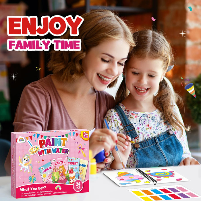 ZMLM 24 Water Coloring Books for Kids Ages 4-8 (Girl))