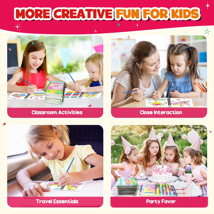 ZMLM 24 Water Coloring Books for Kids Ages 4-8 (Girl))