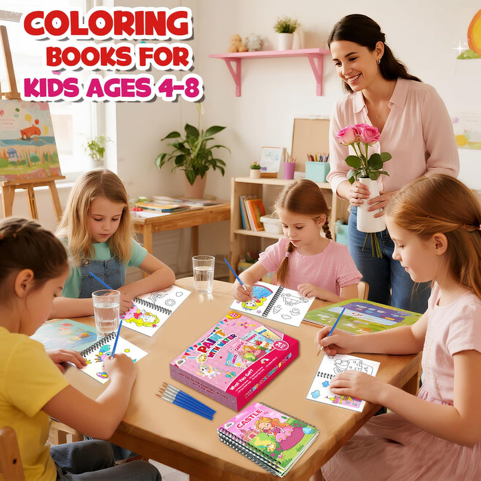 ZMLM 24 Water Coloring Books for Kids Ages 4-8 (Girl))
