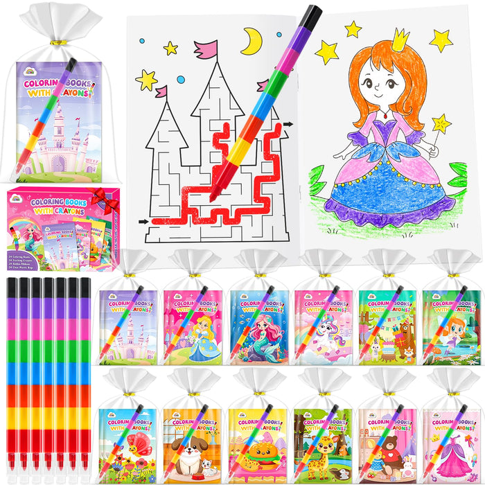 ZMLM 24 Coloring Books for Kids Party Favors Ages 4-8 (Girls)