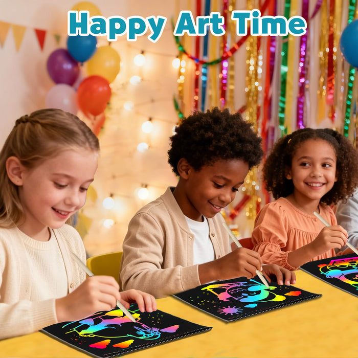 ZMLM 2 Pack Scratch Paper Art-Crafts Gift（Winter）