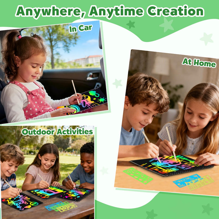 ZMLM 2 Pack Scratch Paper Art-Crafts Gift