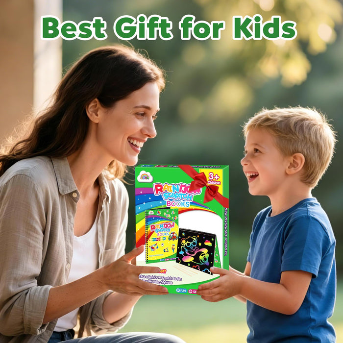 ZMLM 2 Pack Scratch Paper Art-Crafts Gift