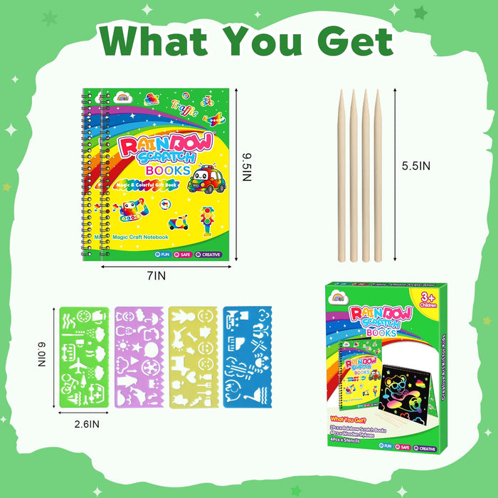 ZMLM 2 Pack Scratch Paper Art-Crafts Gift