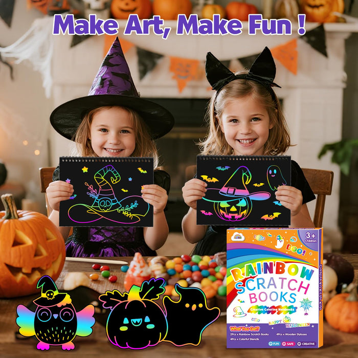 ZMLM 2 Pack Rainbow Scratch Set(Halloween)