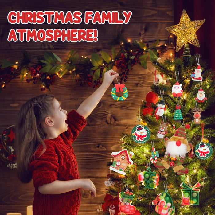 ZMLM Christmas tree decoration countdown calendar with Christmas tree pendant decoration