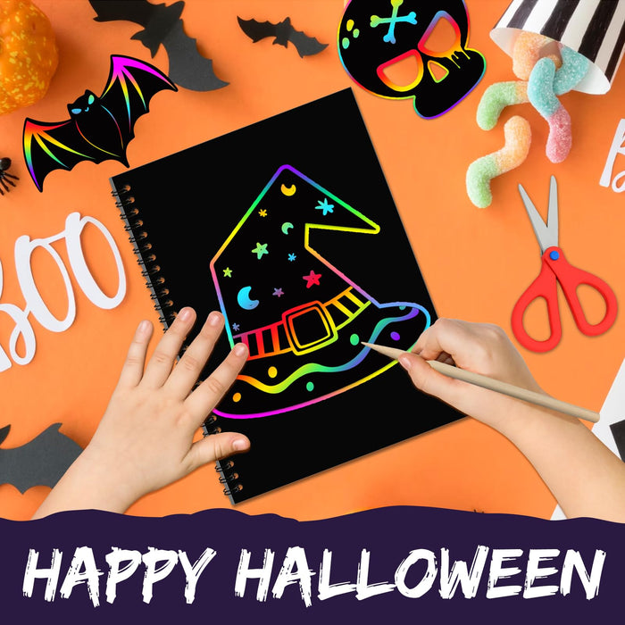 ZMLM 2 Pack  Scratch Paper Art-Crafts (Halloween)