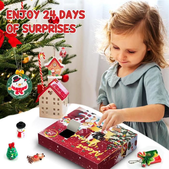 ZMLM Christmas tree decoration countdown calendar with Christmas tree pendant decoration