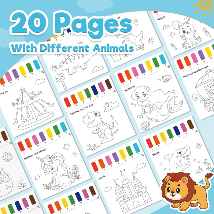 ZMLM Paint with Water Coloring Books for Toddlers (Princess & Animal)