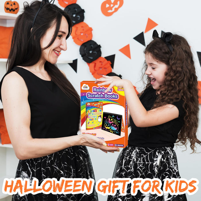 ZMLM 2 Pack  Scratch Paper Art-Crafts (Halloween)
