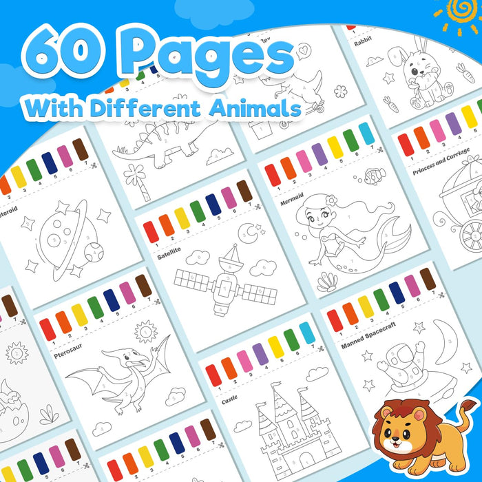 ZMLM Paint with Water Coloring Books for Toddlers（Princess & Animal & Space）