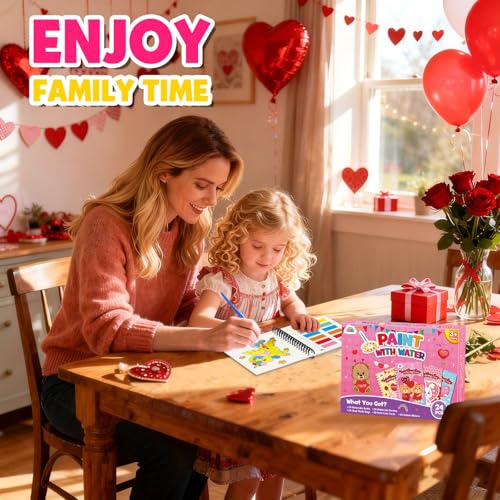 ZMLM 24 Water Coloring Books for Kids Party Favors (Valentines)