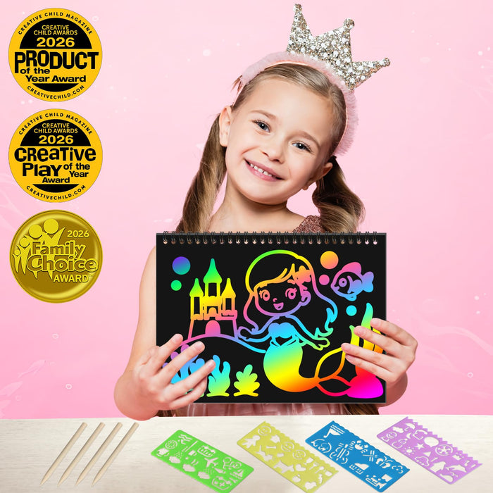 ZMLM 2 Pack Scratch Paper Art Craft (Mermaid)
