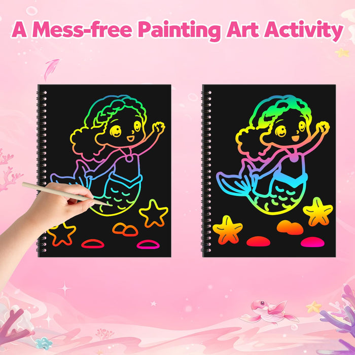ZMLM 2 Pack Scratch Paper Art Craft (Mermaid)