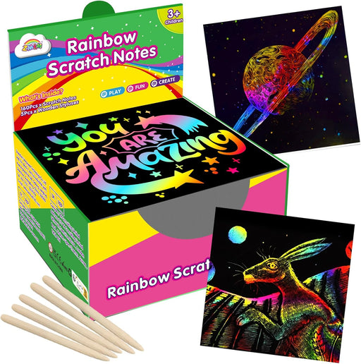 Rainbow Scratch Mini Art Notes