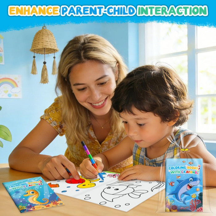 ZMLMKIDS Printed children's coloring pages  24 Pack Ocean Coloring Books