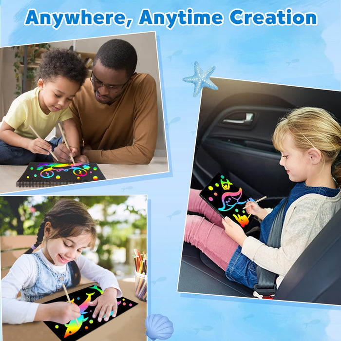 ZMLM  2 Pack Scratch Paper Art Craft (Ocean)