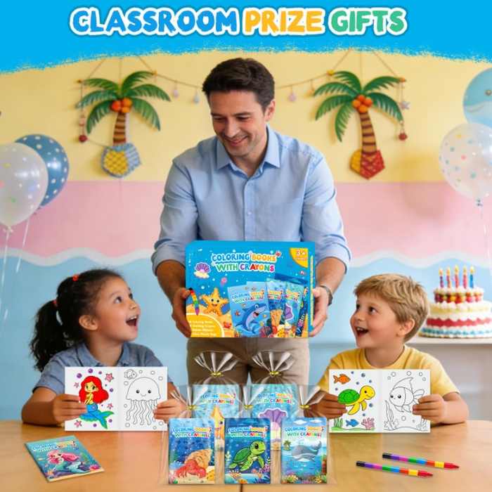 ZMLMKIDS Printed children's coloring pages  24 Pack Ocean Coloring Books