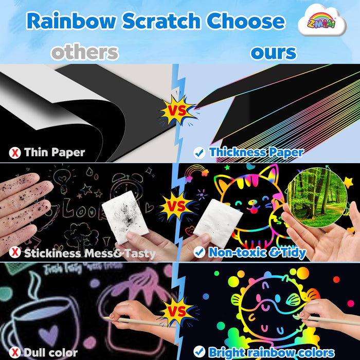 ZMLM  2 Pack Scratch Paper Art Craft (Ocean)