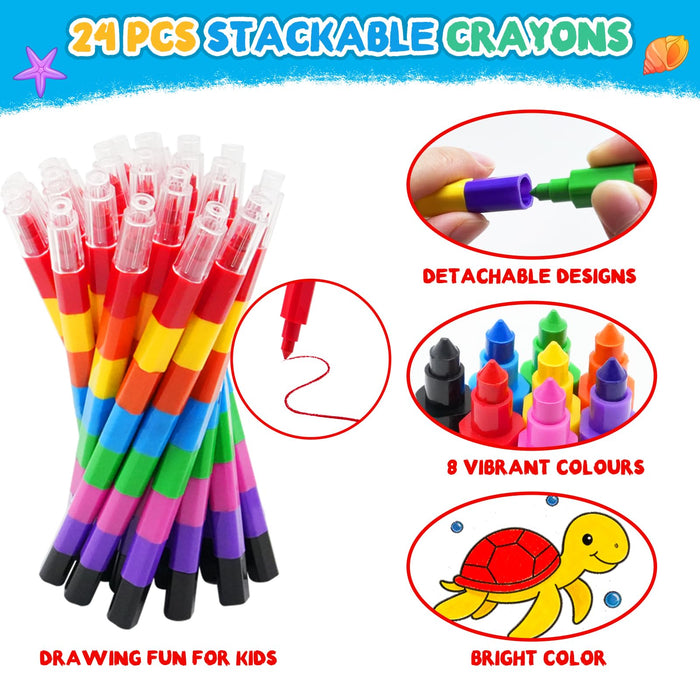 ZMLMKIDS Printed children's coloring pages  24 Pack Ocean Coloring Books