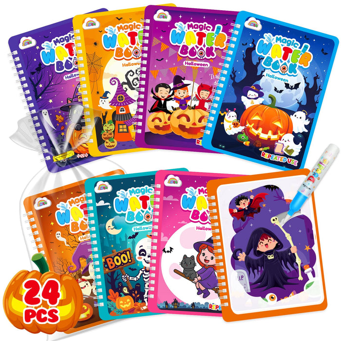ZMLM 24 Pack Halloween Water Coloring Books(Halloween)