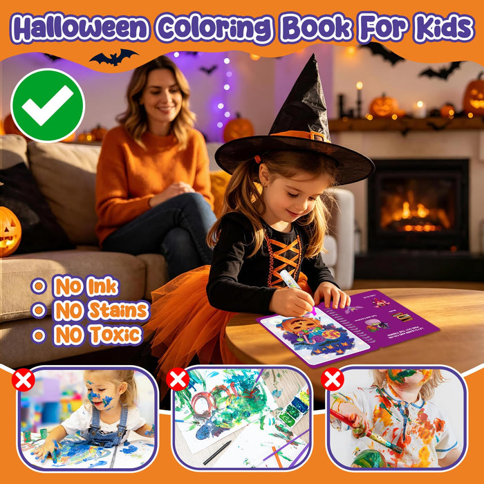 ZMLM 24 Pack Halloween Water Coloring Books(Halloween)