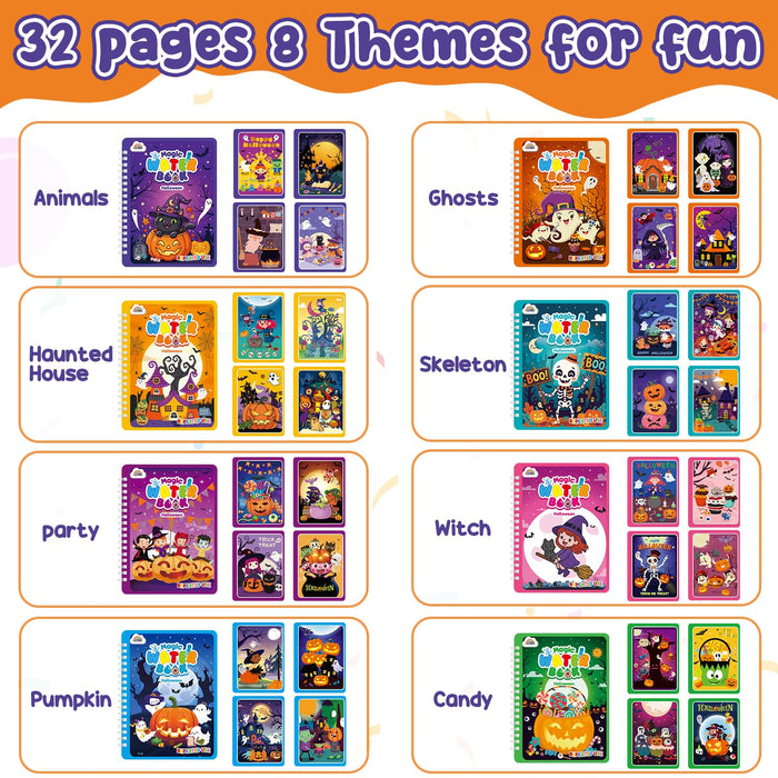 ZMLM 24 Pack Halloween Water Coloring Books(Halloween)