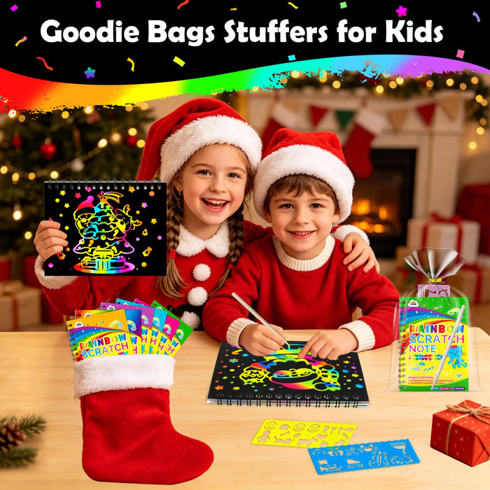 ZMLM Rainbow Scratch 24-Pack Art Party Favors Ages 3+