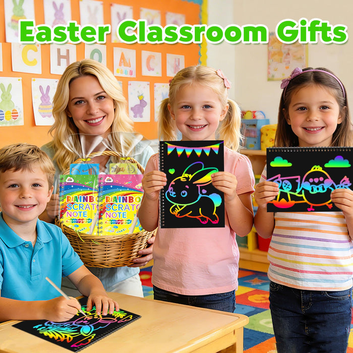 ZMLM Rainbow Scratch 24-Pack Art Party Favors Ages 3+