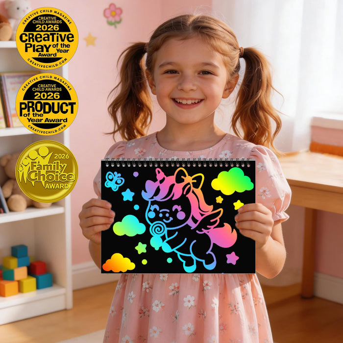 ZMLM 2 Pack Scratch Paper Art-Crafts Gift(Unicorns)