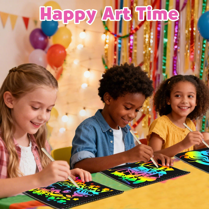 ZMLM 2 Pack Scratch Paper Art-Crafts Gift(Unicorns)