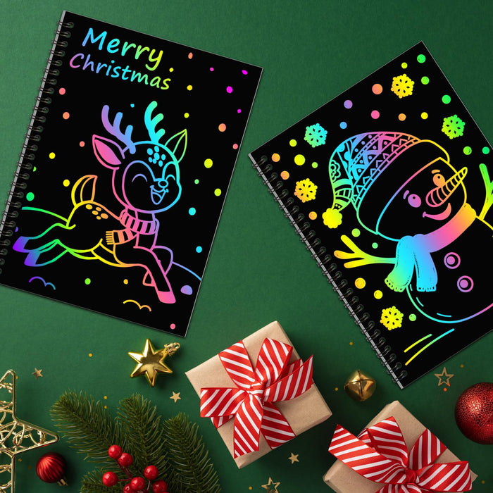 ZMLM 2 Pack Rainbow Notebooks for 3-10 Years (Christmas)