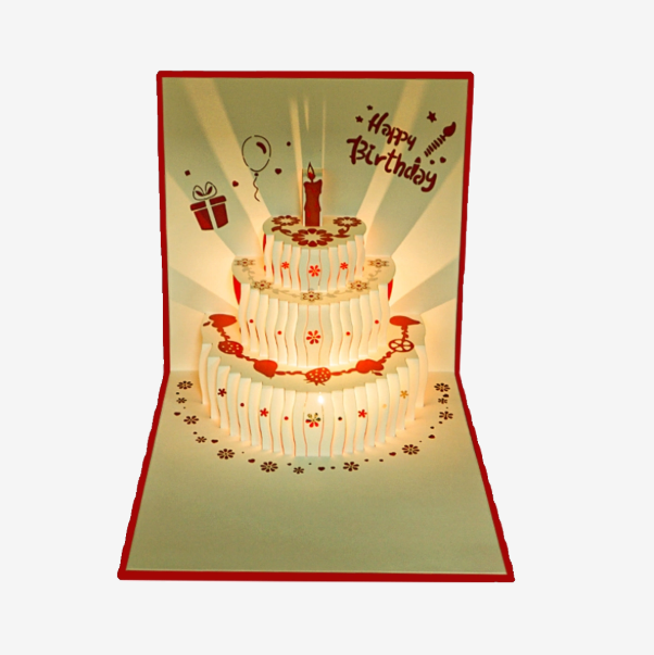 3D "Happy Birthday" Musical Cake Greeting Card