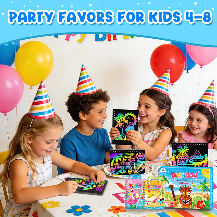 ZMLM 24 Pack Scratch Art Party Favors(Summer)