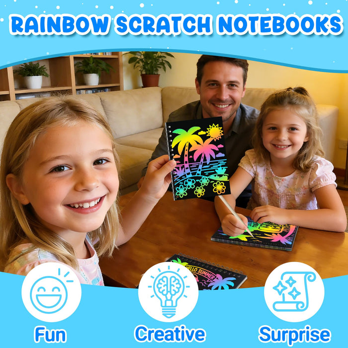 ZMLM 24 Pack Scratch Art Party Favors(Summer)