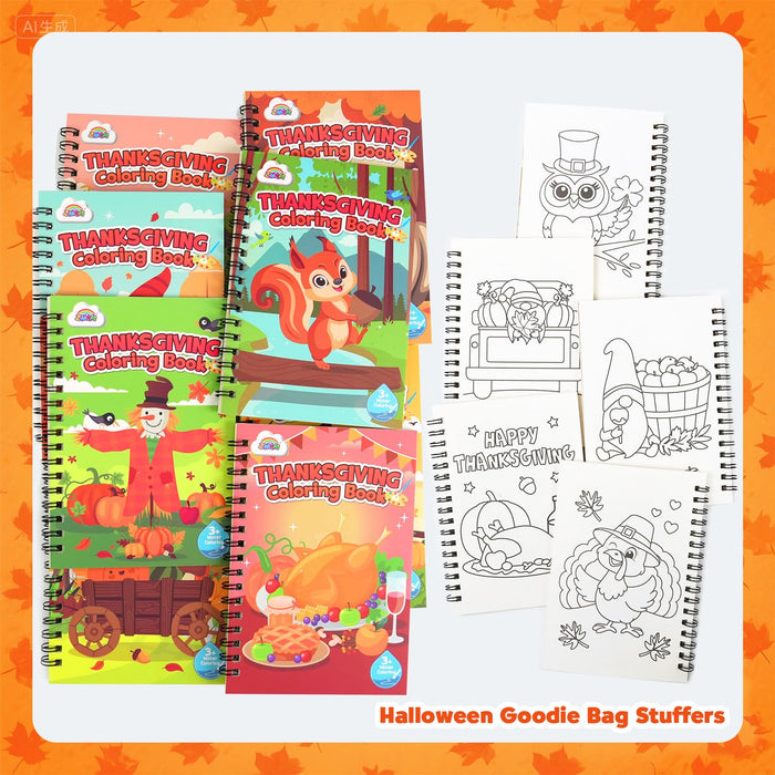 ZMLM 24 Water Coloring Books for Kids Ages 4-8 (Thanksgiving)