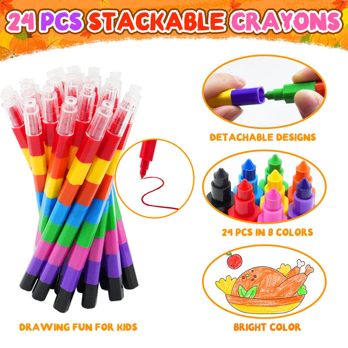 ZMLM 24 Coloring Books for Kids Party Favors (Thanksgiving)