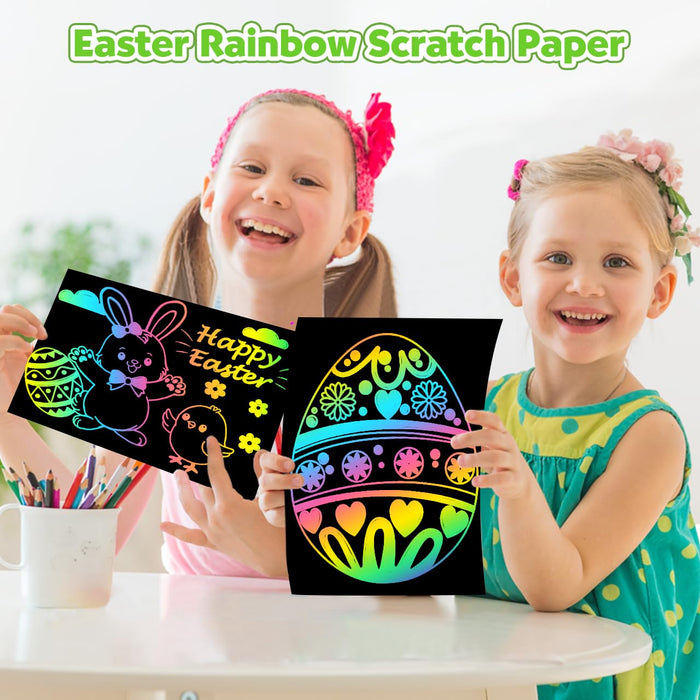 ZMLM Rainbow Scratch Easter Crafts