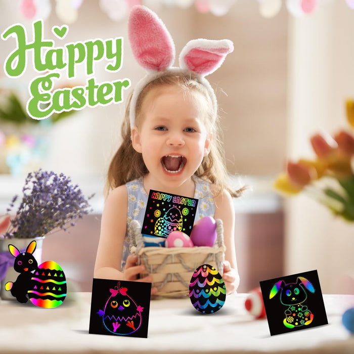 ZMLM Rainbow Scratch Art Paper Mini Note for Kids Gifts