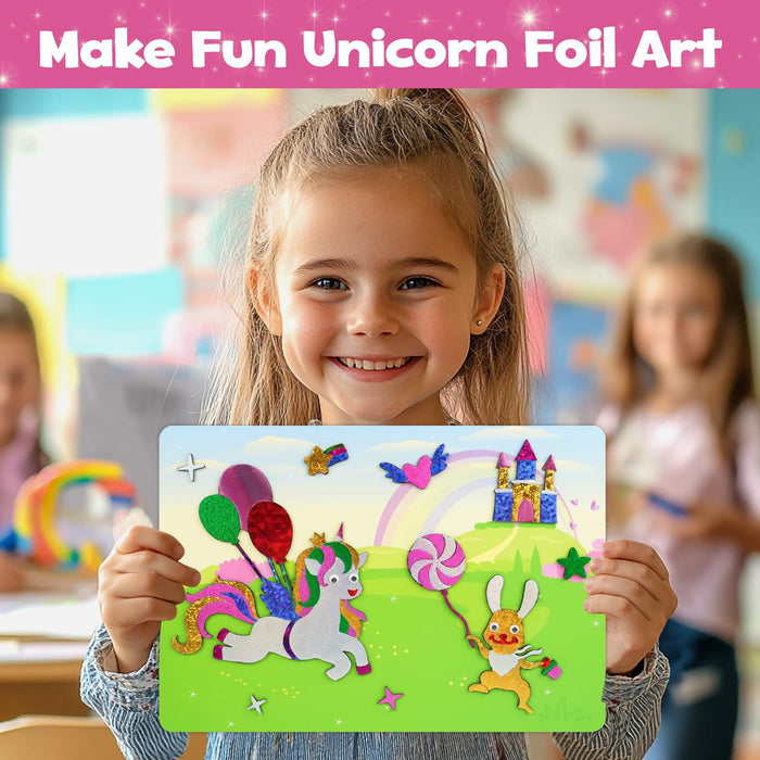ZMLM Foil Art Unicorn Theme Kit for Kids