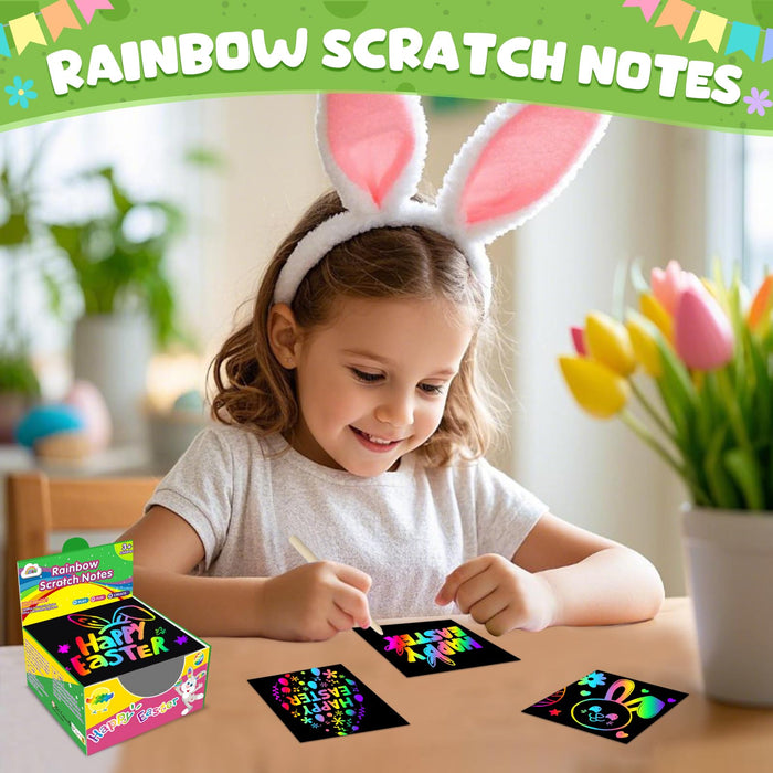 ZMLM Rainbow Scratch Art Paper Mini Note for Kids Gifts