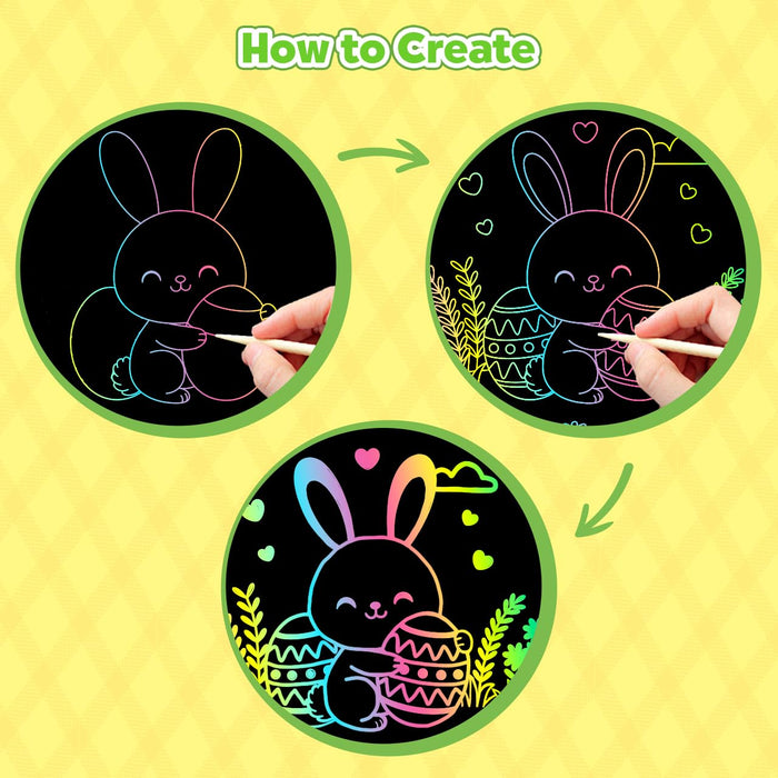 ZMLM Rainbow Scratch Easter Crafts